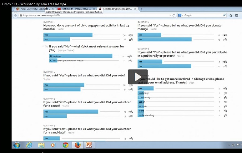 Civic Engagement screen