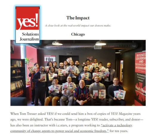 i c stars + YES! magazine